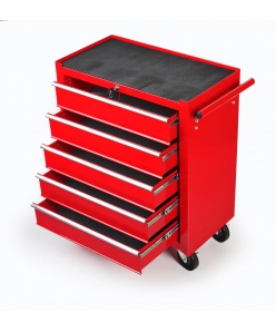 Montážní servisní dílenský vozík na nářadí 5 ZÁSUVEK s klíčem