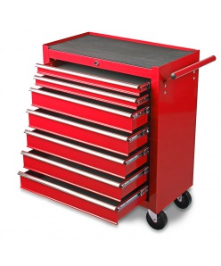 Montážní servisní dílenský vozík na nářadí 7 ZÁSUVEK - červený