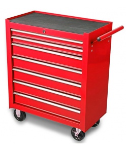 Montážní servisní dílenský vozík na nářadí 7 ZÁSUVEK - červený