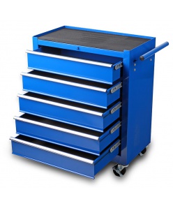 Montážní servisní dílenský vozík na nářadí 5 ZÁSUVEK Modrý