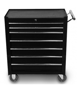 Montážní servisní dílenský vozík na nářadí 7 ZÁSUVEK - černý
