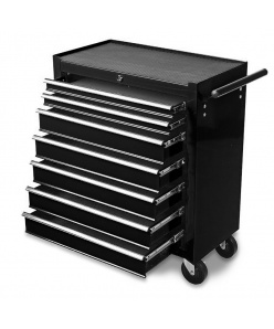 Montážní servisní dílenský vozík na nářadí 7 ZÁSUVEK - černý