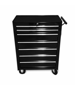 Montážní servisní dílenský vozík na nářadí 7 ZÁSUVEK - černý vyšší