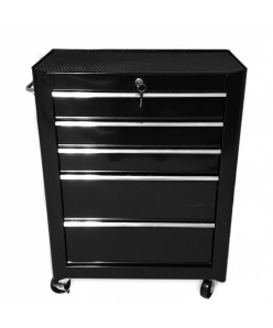 Montážní servisní dílenský vozík na nářadí 5 ZÁSUVEK - černý vyšší